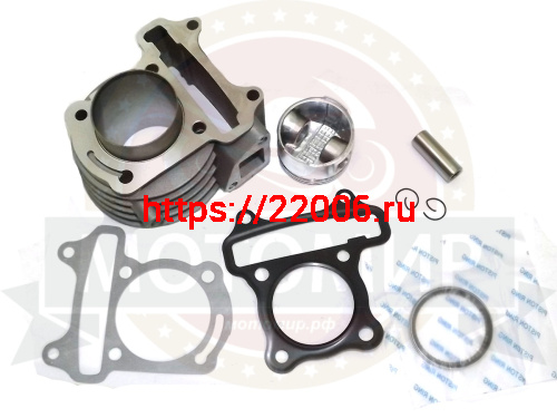 Цилиндр в сборе с поршнем 4-х такт. скутер (63см3) H70мм, h53мм,44,00 мм (цил.+поршень+палец+кольца) фото 3 Цилиндр в сборе с поршнем 4-х такт. скутер (63см3) H70мм, h53мм,44,00 мм (цил.+поршень+палец+кольца) фото 3