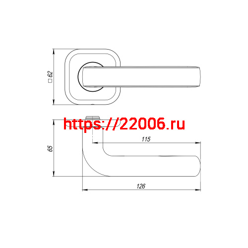 Ручка Fuaro (Фуаро) раздельная K.TRD62.TOROID SSC-16 сатинированный хром фото 2