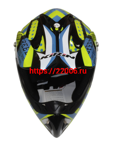 Шлем кроссовый KIRIN K27, черный, черн-бел, зелен-желт, размер L фото 7 Шлем кроссовый KIRIN K27, черный, черн-бел, зелен-желт, размер L фото 7
