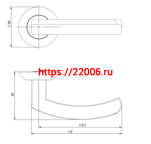 Ручка Ajax (Аякс) раздельная R.JR54.SIGMA (SIGMA JR) CP-8 хром 140мм фото 3 Ручка Ajax (Аякс) раздельная R.JR54.SIGMA (SIGMA JR) CP-8 хром 140мм фото 3