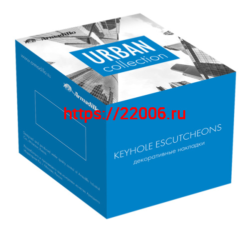 Накладка Armadillo (Армадилло) под цилиндр ET.R.URB52 (ET URB) BPVD-77 вороненый никель фото 2