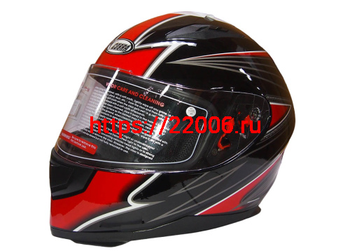 Шлем интеграл COBRA JK313, черный с красным(2), черный/синий(9), размеры L