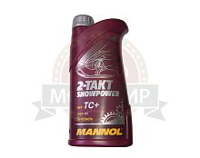 Масло MANNOL 2T SNOWPOWER (1литр) синт.( для снегоходов) JASO FD,API TC+, ISO-L-EGD