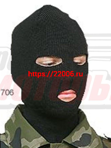 Балаклава лыжная "Очки" черная (706) ХСН