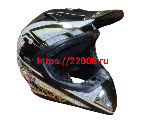 Шлем кроссовый KIRIN K27, черный, черн-бел, зелен-желт, размер L фото 4 Шлем кроссовый KIRIN K27, черный, черн-бел, зелен-желт, размер L фото 4