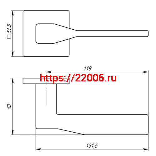 Ручка Armadillo (Армадилло) раздельная K.USS52.GRAND (GRAND USS) FSG-39 флорентийское золото фото 2