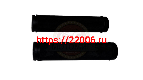 Грипсы для велосипеда 130мм, резина, с упором (d-22,2), черные фото 2