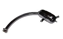 Глушитель 2х такт Веломотор "Газуля" №32 колено полукруг