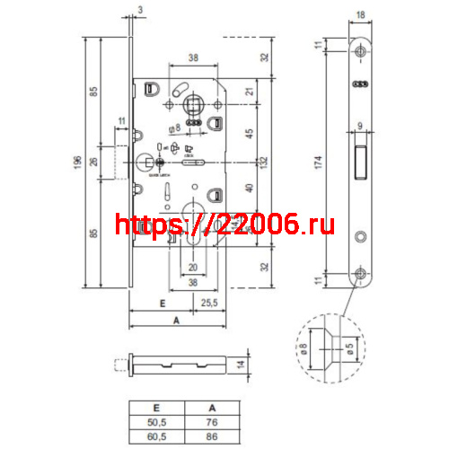 Корпус AGB (АГБ) замка магнит. под цил. MEDIANA POLARIS B06103.50.12.567 с отв. планк B02402.05 (ант бр) фото 4 Корпус AGB (АГБ) замка магнит. под цил. MEDIANA POLARIS B06103.50.12.567 с отв. планк B02402.05 (ант бр) фото 4