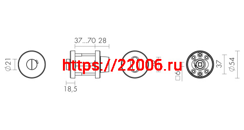 Ручка Fuaro (Фуаро) поворотная BK6.R.DSS201-02 (DSS-02-BK6) INOX 201 фото 2