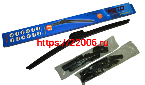 Щетка стеклоочистителя METO бескаркасная (12 адаптеров) 21"(525мм) WB-628T, КОРОБОЧКА