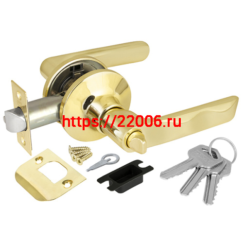 Ручка Punto (Пунто) защелка 6024 PB-E (кл./фик.) золото