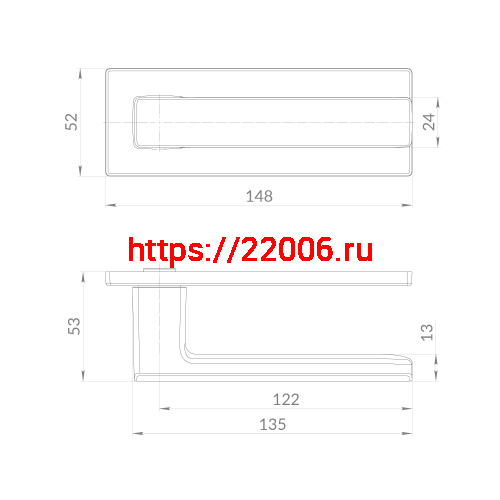 Ручка Punto (Пунто) раздельная K.EST.Q52.MEGA XL BL-24 черный фото 2