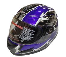 Шлем интеграл KIRIN KL-118, черный, серый, красный, синий, размер L