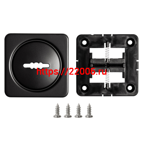 Накладка Fuaro (Фуаро) на сувальдный замок ESC.S-auto.MSC/K.62 с авт.шторками BL-24 черный (1шт.) фото 2