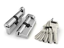 Цилиндровый механизм Fuaro (Фуаро) с вертушкой R602/80 mm (30+10+40) CP хром 5 кл.