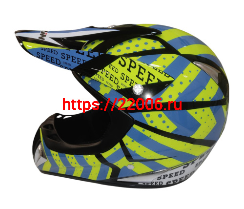 Шлем кроссовый KIRIN K27, черный, черн-бел, зелен-желт, размер L фото 8 Шлем кроссовый KIRIN K27, черный, черн-бел, зелен-желт, размер L фото 8