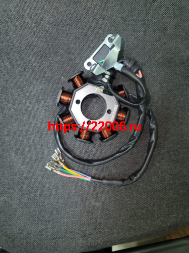 Статор генератора ZS172FMM-3A, ZS174MN (8 катушек) 5 контактов DC CDI Статор генератора ZS172FMM-3A, ZS174MN (8 катушек) 5 контактов DC CDI