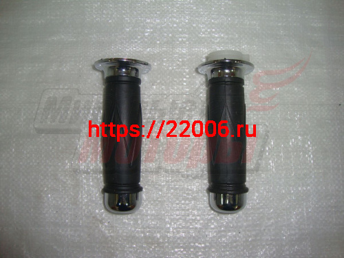 Ручки руля резиновые скутер (зубчатый рисунок) (пара) 130*35*22