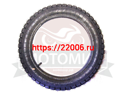 Покрышка  ПетроШина 18" К-102, 3.50-18 (100/90-18) с камерой, РОССИЯ