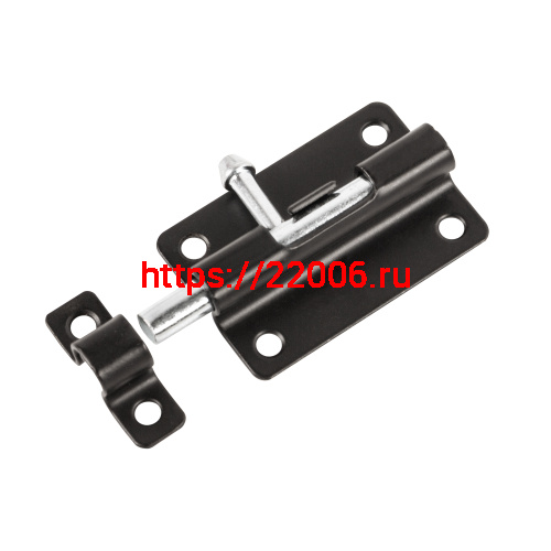 Шпингалет Ajax (Аякс) мебельный металлический SPD60х30 BL черный фото 4