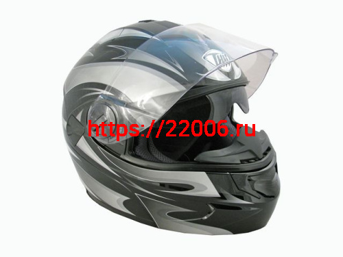 Мотошлем THH T-797 №2 black/ silver (M)