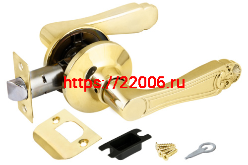 Ручка Fuaro (Фуаро) защелка 637/BL РB-Р (золото) без фик.