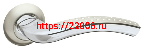Ручка Fuaro (Фуаро) раздельная R.AR54.LOUNGE (LOUNGE AR) 130mm SN/CP-3 матовый никель/хром Ручка Fuaro (Фуаро) раздельная R.AR54.LOUNGE (LOUNGE AR) 130mm SN/CP-3 матовый никель/хром