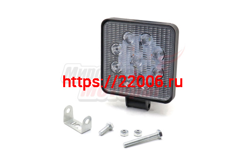 Фара светодиодная 27W 9 диодов SMD, 20мм квадрат. мет. корпус, ближний свет (Flood) Фара светодиодная 27W 9 диодов SMD, 20мм квадрат. мет. корпус, ближний свет (Flood)