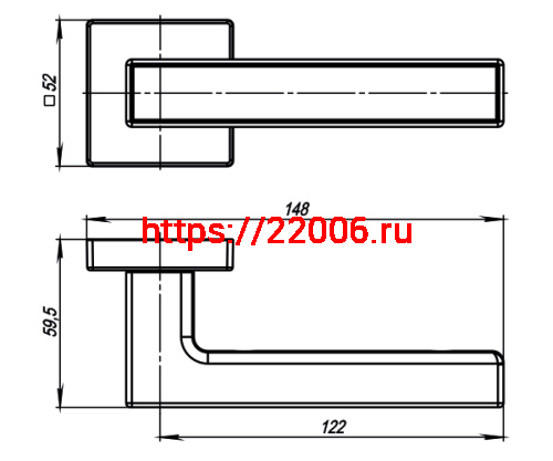 Ручка Armadillo (Армадилло) раздельная K.USQ52.SCREEN (SCREEN USQ8) BB/SBB-17 кор.бронза/мат.кор.бронза фото 4