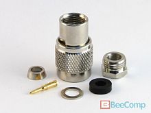 T-112F Разъем TNC-типа. Штырь. Прижимной. Пайка. Кабель RG-58/U