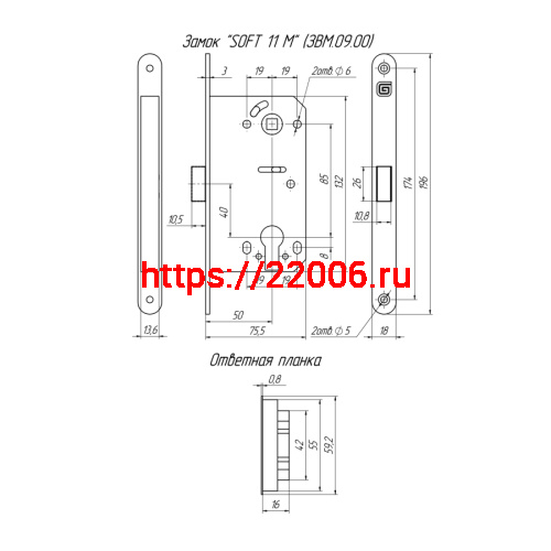 Замок Guardian (Гардиан) межкомнатный магнитный под цилиндр Soft 11М NI, никель /128:5404/ фото 2 Замок Guardian (Гардиан) межкомнатный магнитный под цилиндр Soft 11М NI, никель /128:5404/ фото 2