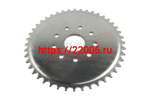 Звезда ведомая 44z F50,F80,NR50,NR80,T100,72(8P) (9 отверстий) цинк Звезда ведомая 44z F50,F80,NR50,NR80,T100,72(8P) (9 отверстий) цинк