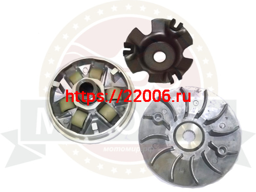 Вариатор передний 4х такт GY6-125/150 в сборе (052QMI0-1001000L0) (НАБОР) Вариатор передний 4х такт GY6-125/150 в сборе (052QMI0-1001000L0) (НАБОР)