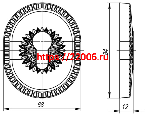 Накладка Armadillo (Армадилло) на цилиндр ESC.C.CL/OV (ET-DEC CL) ABL-18 темная медь фото 3 Накладка Armadillo (Армадилло) на цилиндр ESC.C.CL/OV (ET-DEC CL) ABL-18 темная медь фото 3