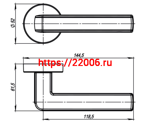 Ручка Armadillo (Армадилло) раздельная R.URB52.CUBE (CUBE URB3) SN/CP-3 матовый никель/хром фото 4