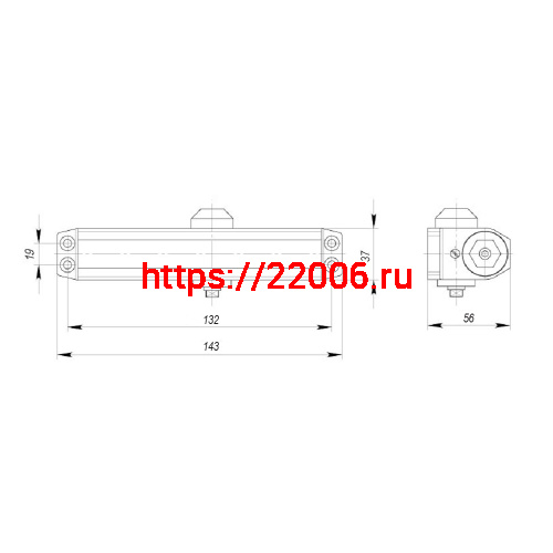 Доводчик Ajax (Аякс) дверной DCTR15-60 hold open AL алюминий фото 2