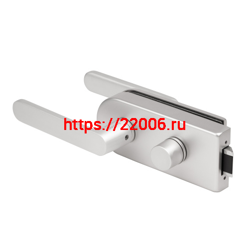 Комплект: замок+ручка Armadillo (Армадилло) для стеклянной двери Space.GL.LWC AL алюминий