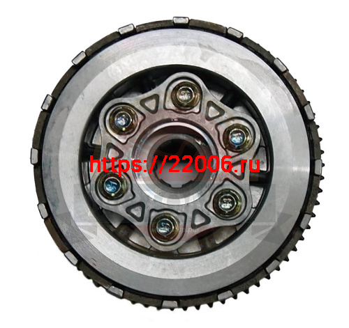 Барабан сцепления LF163 FML-2MP (8 пазов+8 полупазов) 6 болтов, 6 дисков в сборе с дисками (E06-12) фото 2