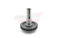 Вал ведомый со звездой редуктора цепного МБ-2М 5-19 (168FL,168F-2L,170FL)