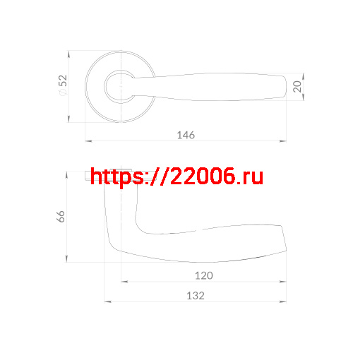 Ручка Punto (Пунто) раздельная R.EST.R52.ROUND BL-24 черный фото 2 Ручка Punto (Пунто) раздельная R.EST.R52.ROUND BL-24 черный фото 2