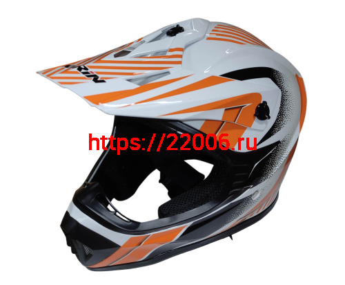 Шлем кроссовый KIRIN QL-128S, черный, красный, черн-крас, чер-желт, размер M