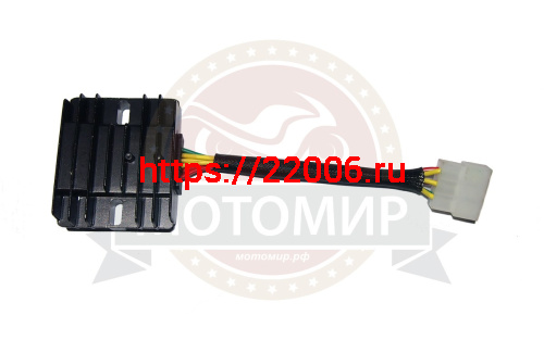 Реле регулятор 6 конт. 3х фазный с проводом Динго Т150 большой разъем Линхай400 Реле регулятор 6 конт. 3х фазный с проводом Динго Т150 большой разъем Линхай400