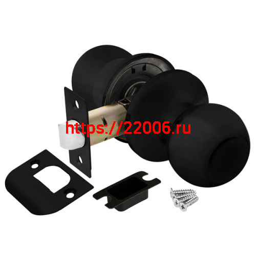 Ручка Ajax (Аякс) защелка DK682 BL-PS (6082 BL-P) (без фик.) черный Ручка Ajax (Аякс) защелка DK682 BL-PS (6082 BL-P) (без фик.) черный