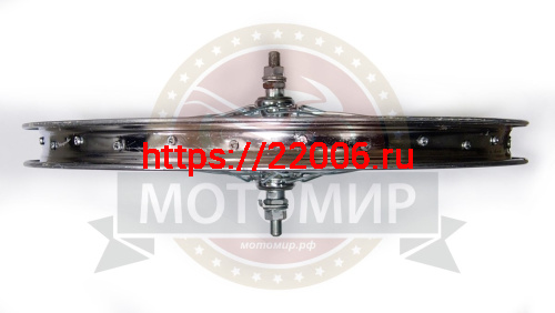 Обод Вело 18" передний (1 стеночный) хром, втулка сталь, гайки фото 3 Обод Вело 18" передний (1 стеночный) хром, втулка сталь, гайки фото 3