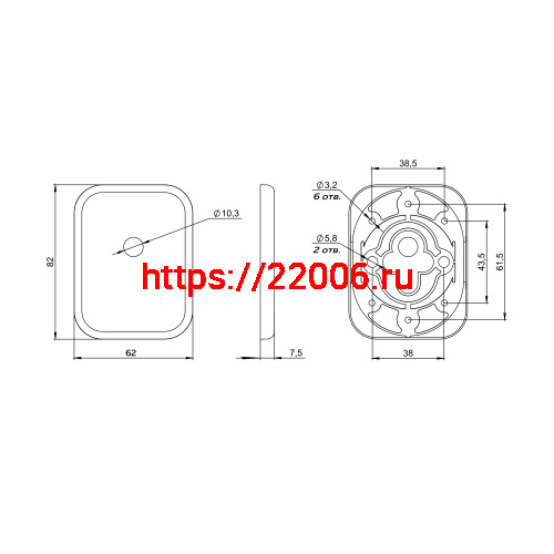 Накладка Fuaro (Фуаро) на шток цилиндра ESC.O.TRD/K.486 CP-8 хром (1шт.) фото 2