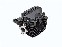 Головка цилиндра в сборе СG200/Stels Delta 200 черная (клапана, рокера, распредвал, крышки)