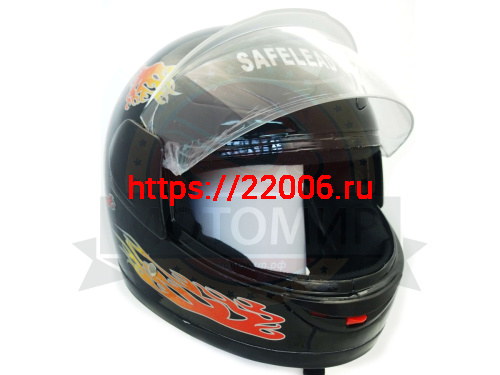 Шлем интеграл "Safelead" HF-908 (619) Детский E05 BLACK, TB-SILVER размер XL (16 шт.) фото 2