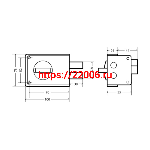 Замок Omega (Омега) накладной цилиндровый ЗН1-1 ПНЗ медь, 5 кл. фото 3 Замок Omega (Омега) накладной цилиндровый ЗН1-1 ПНЗ медь, 5 кл. фото 3