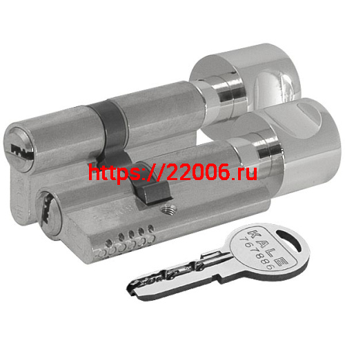 Цилиндровый механизм Kale kilit (Кале килит) с вертушкой 164 OBS SCE/110 (45+10+55) mm никель 5 кл. фото 3